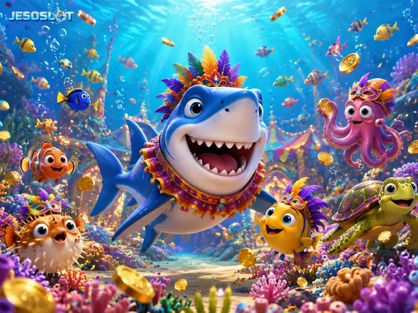 Foto Fortune Gods Fishing dengan tampilan permainan yang meriah